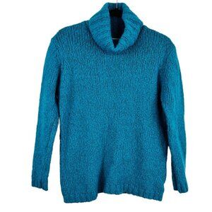 Eddie Bauer Wool Mohair Tale Cowl-Neck  Knit Sweater Women Size Large